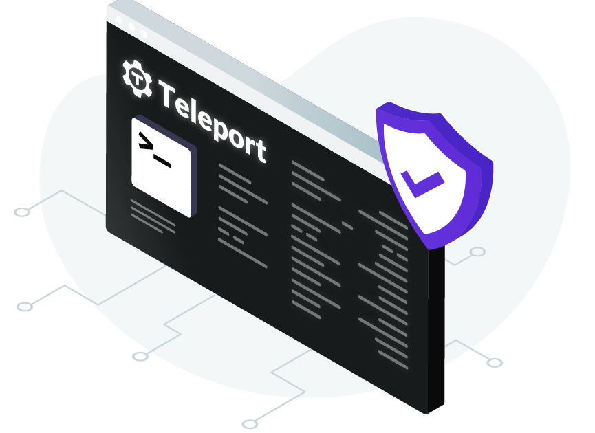 terminal window with shield check