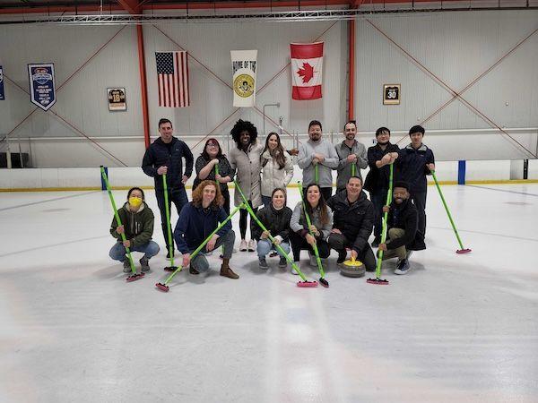 Teleport employees at an ice rink