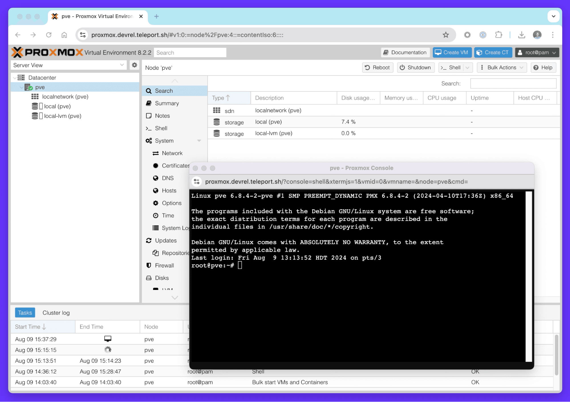 Proxmox Set up